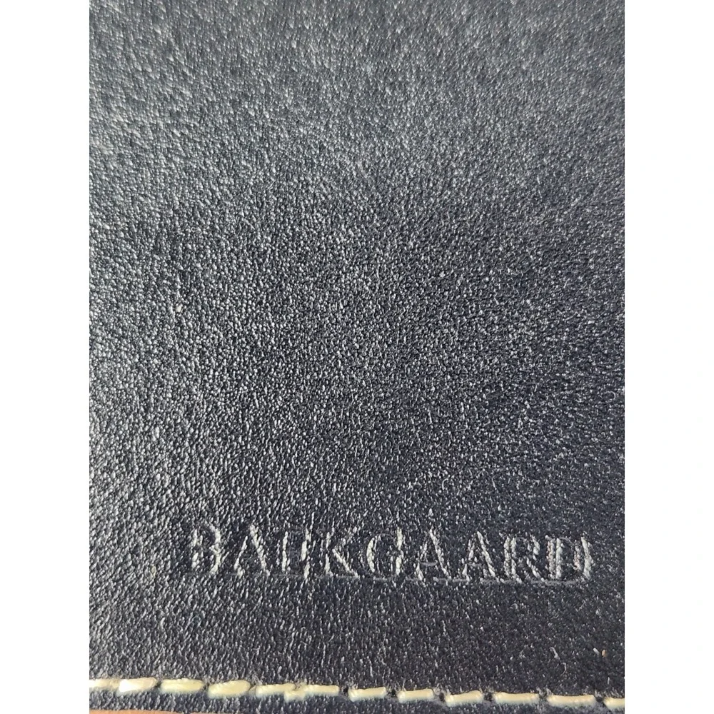 Baekgaard Rare Black Leather Zip Around Organizer Agenda Portfolio 10